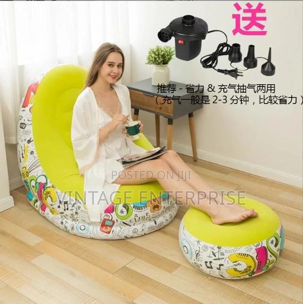 Inflatable Lazy Sofa With Foot Step