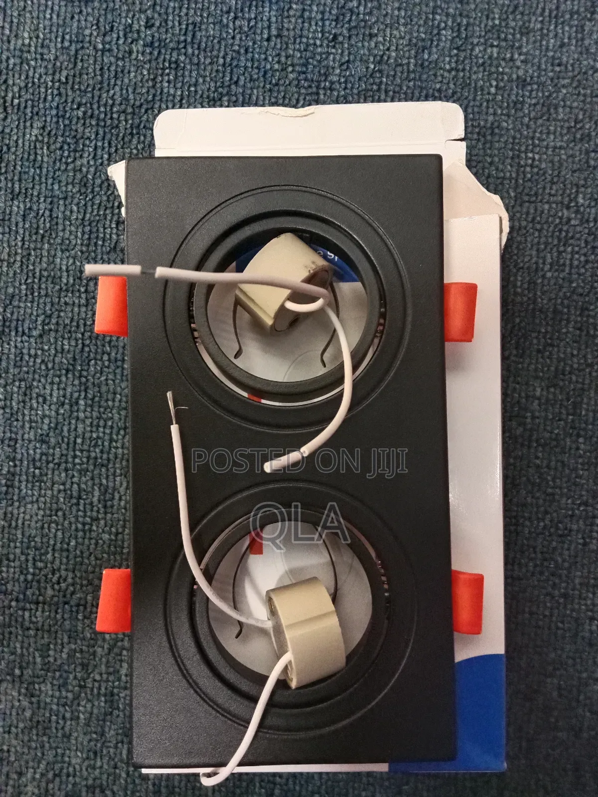 Gu10 Fitting Holder, Twin Metallic