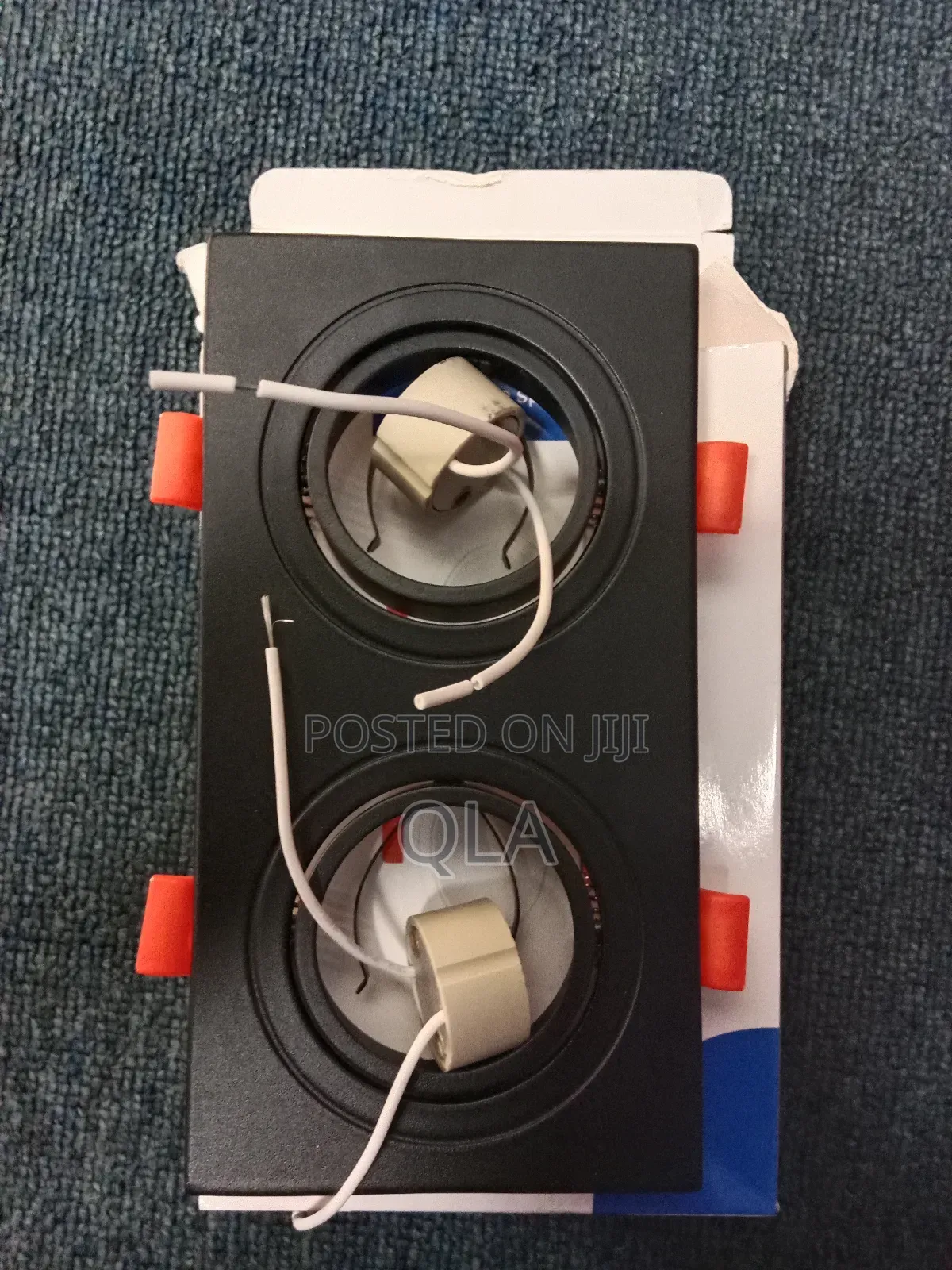 Gu10 Fitting Holder, Twin Metallic