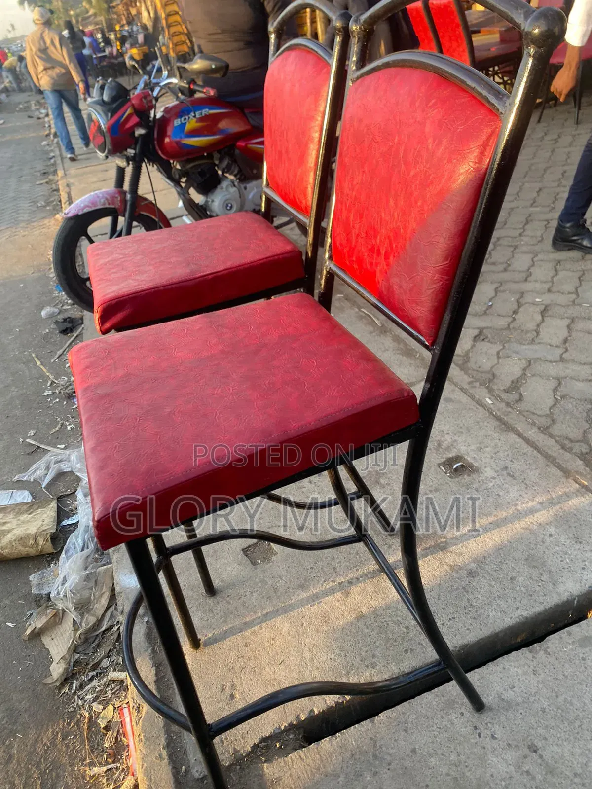 Red Sinatabu High Bar Chairs