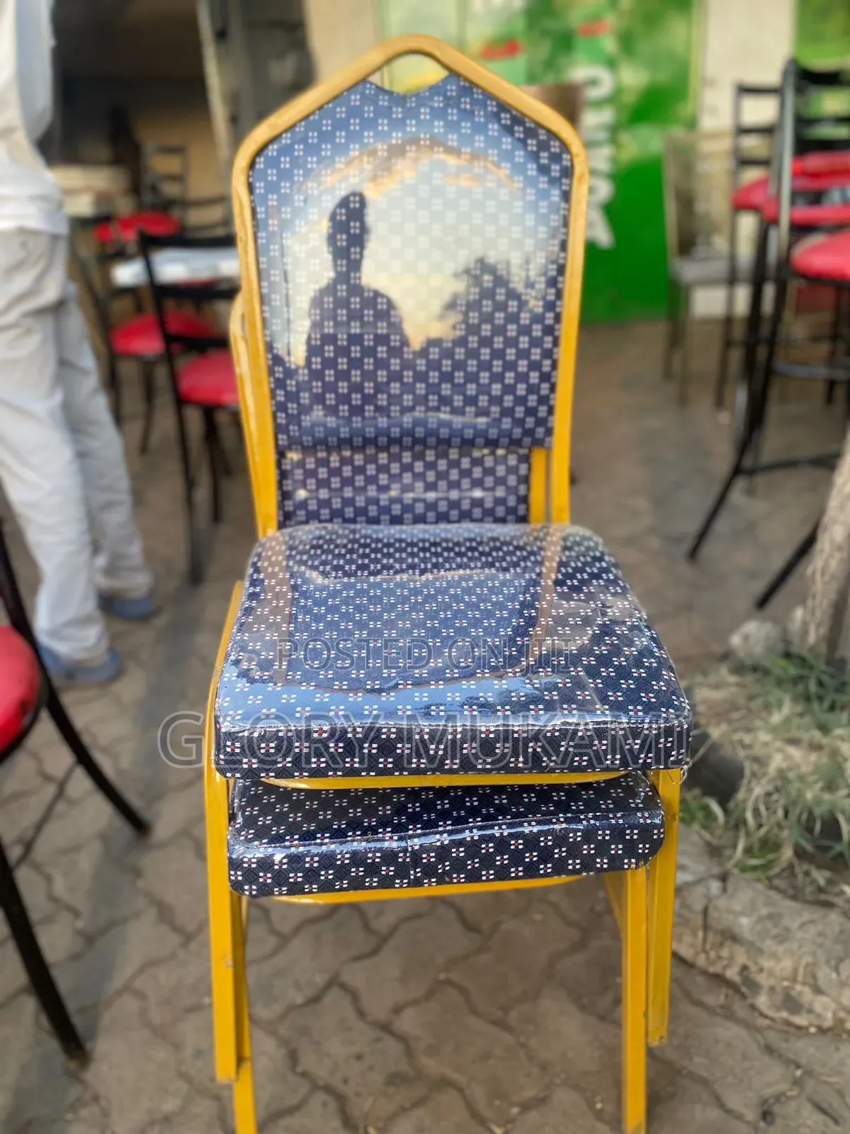 Blue Conference Church Chairs