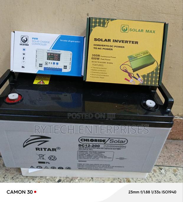 Solar Battery 200ah, Power Inverter and Charge Controller