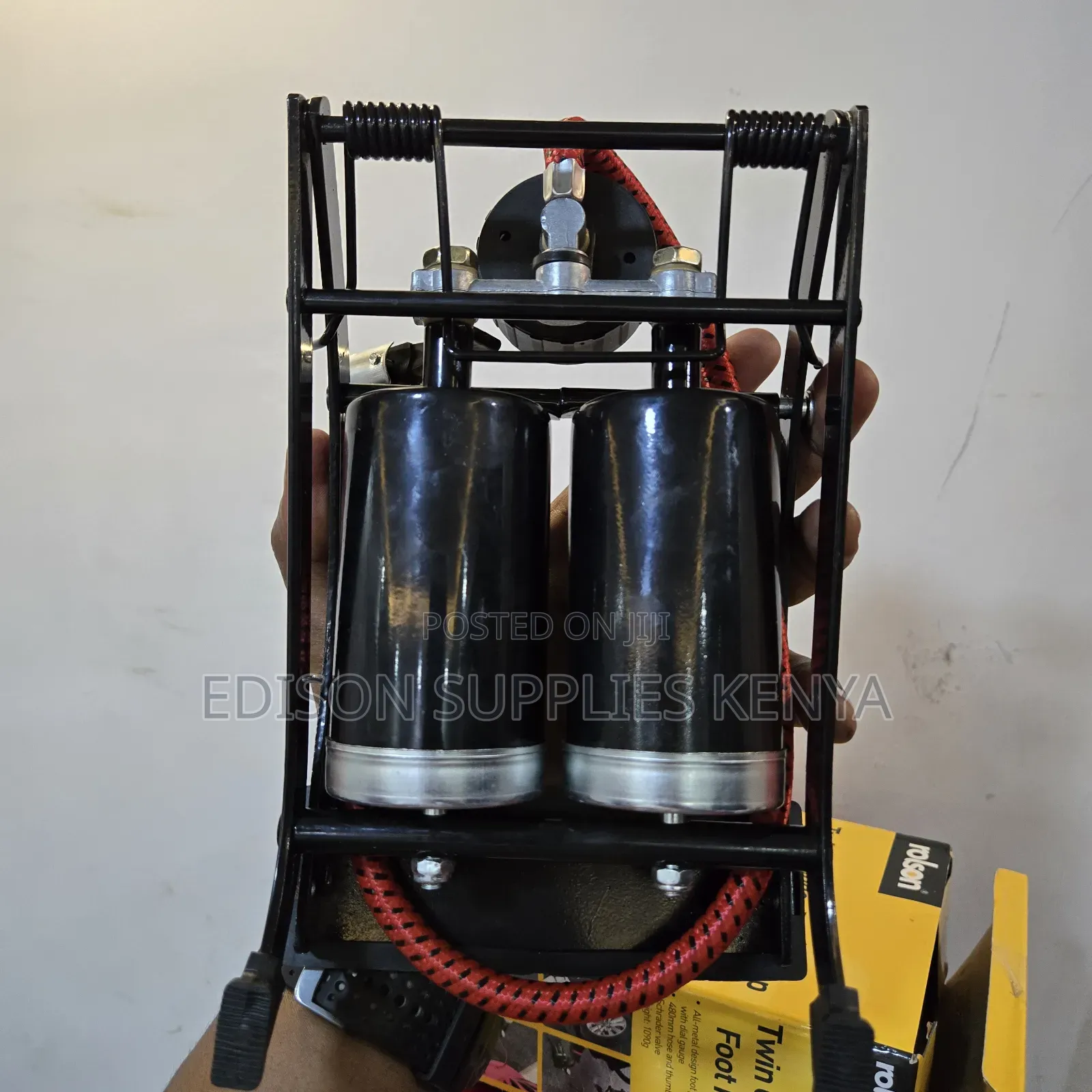 Foot Pump Rolson Double Cylinder 100psi Cars Tire Floor Bike Pumps