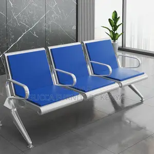 Benches: 3-Seater Steel Bank Hospital Infusion Waiting Bench