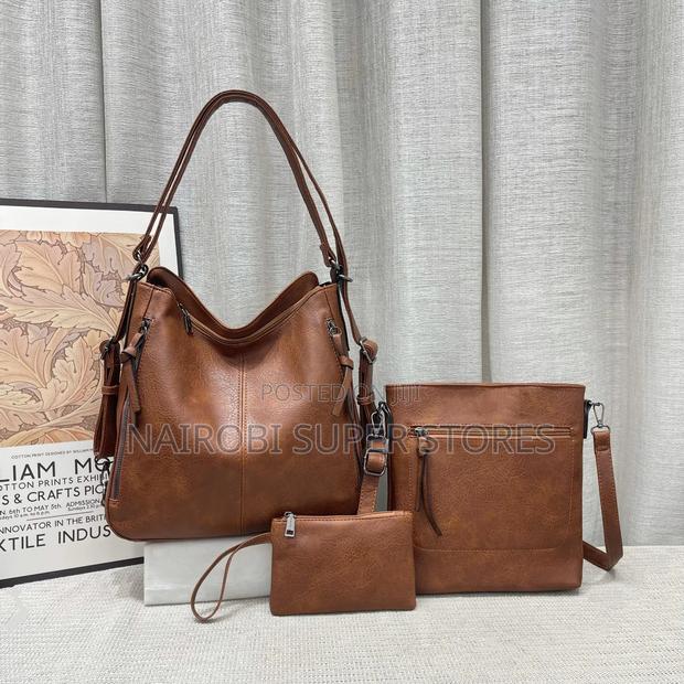 Royasoft 3in1 Blue Leather Ladies Handbag - thumbnail 2