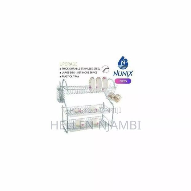 Nunix Dr3s 3-Tier Stainless-Steel Dish Rack - main view