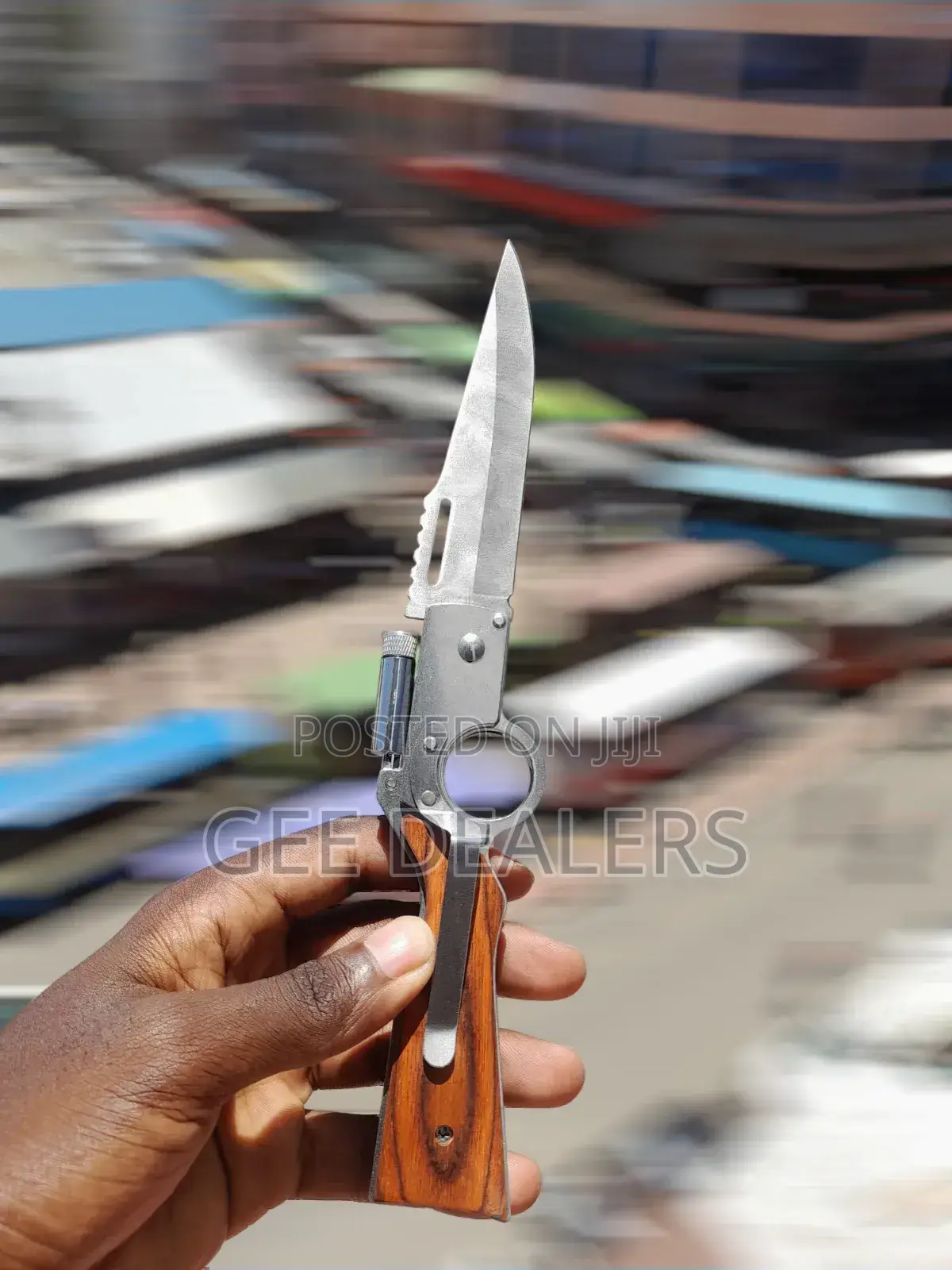 Foldable Pocket Hunting Knife, Dagger Knife With Pen Torch