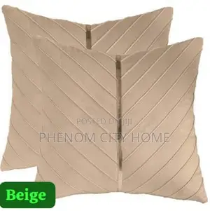 Beige Velvet Throwpillow Cover