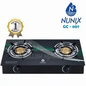 Nunix 2 Gas Burner, Glass Top