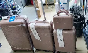 Size 4: Quality Rubber Suitcases 4 In1 Travel - Brown