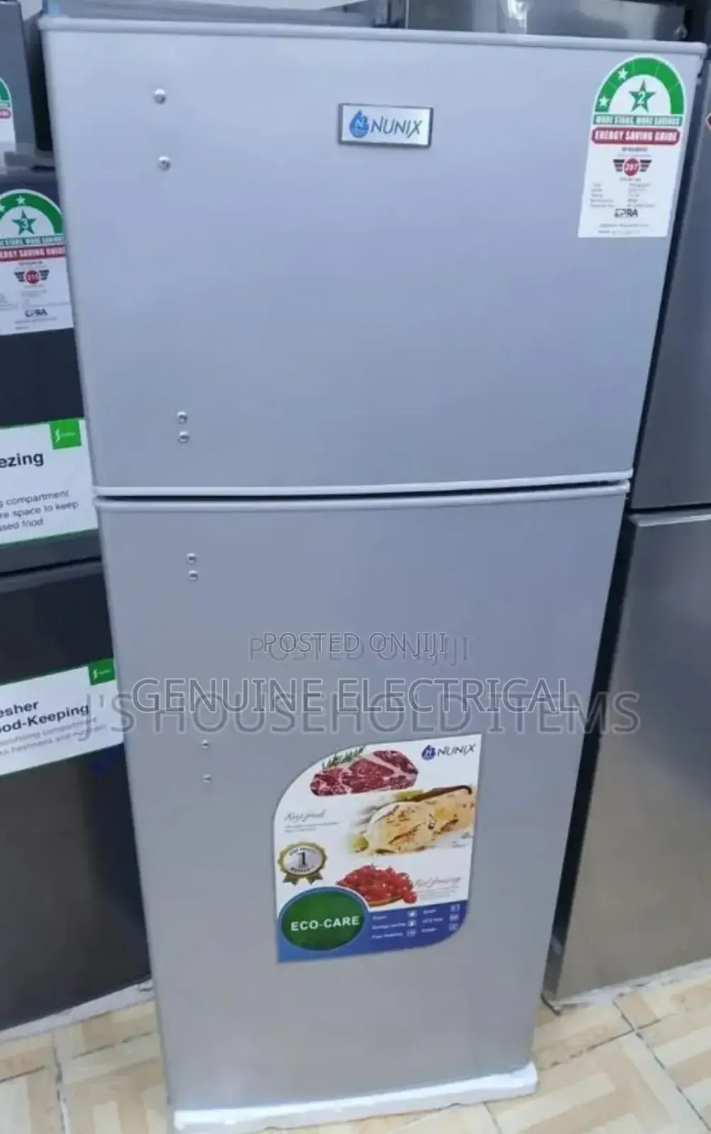 Nunix 210litres Double Door Fridge