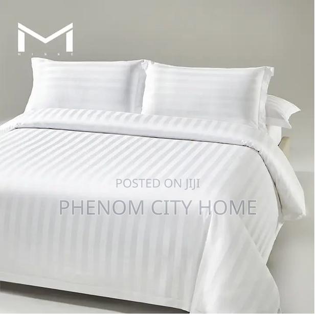 Dark Grey and White Stripped TC Bedsheet Set - thumbnail 2