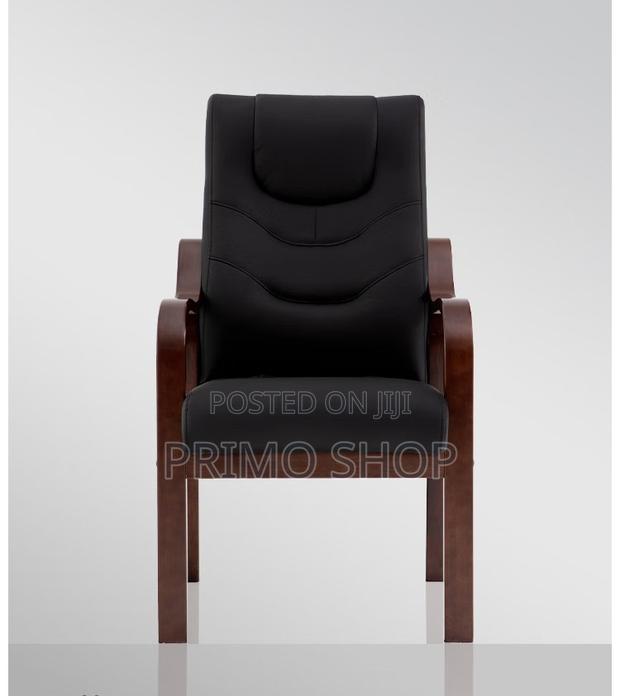 Office Chairs:Leather Executive Solid Wood Class Front Chair - thumbnail 3