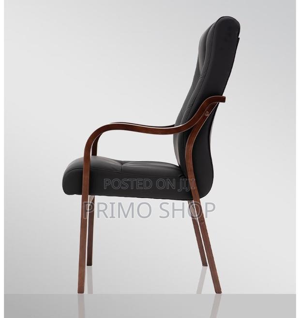 Office Chairs:Leather Executive Solid Wood Class Front Chair - thumbnail 4