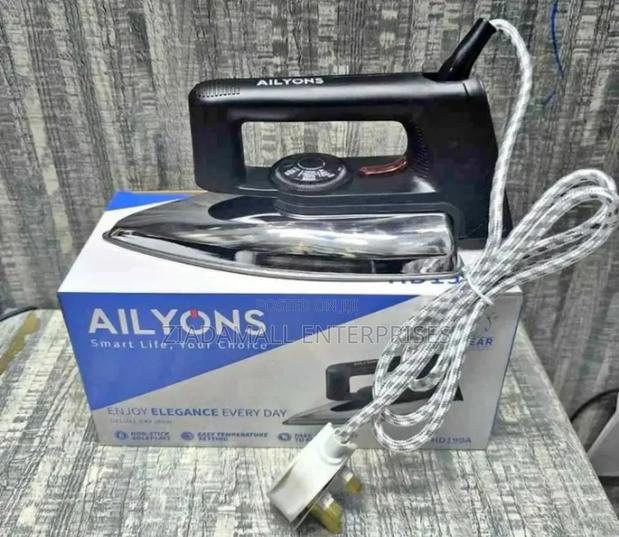Ailyons HD-199A Electric Dry Iron Box(Black and Silver)