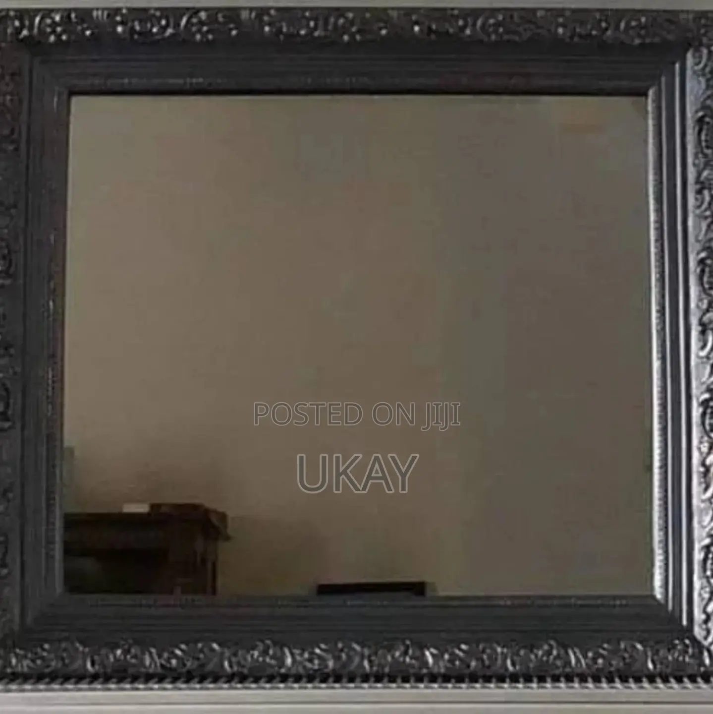 Bronze Ornate Black Mirror.