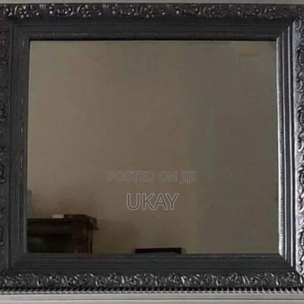 Bronze Ornate Black Mirror. - main view