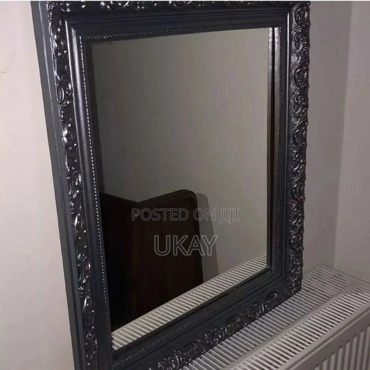 Bronze Ornate Black Mirror.