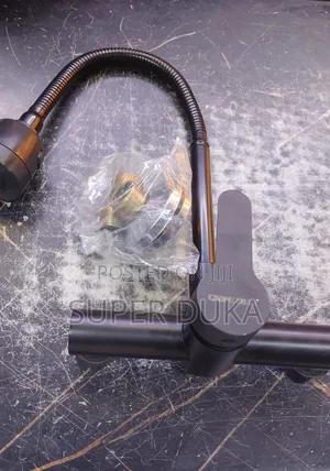 Black Wall Kitchen Mixer Tap.