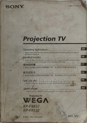SONY Projection TV Wega Kp-Fx432