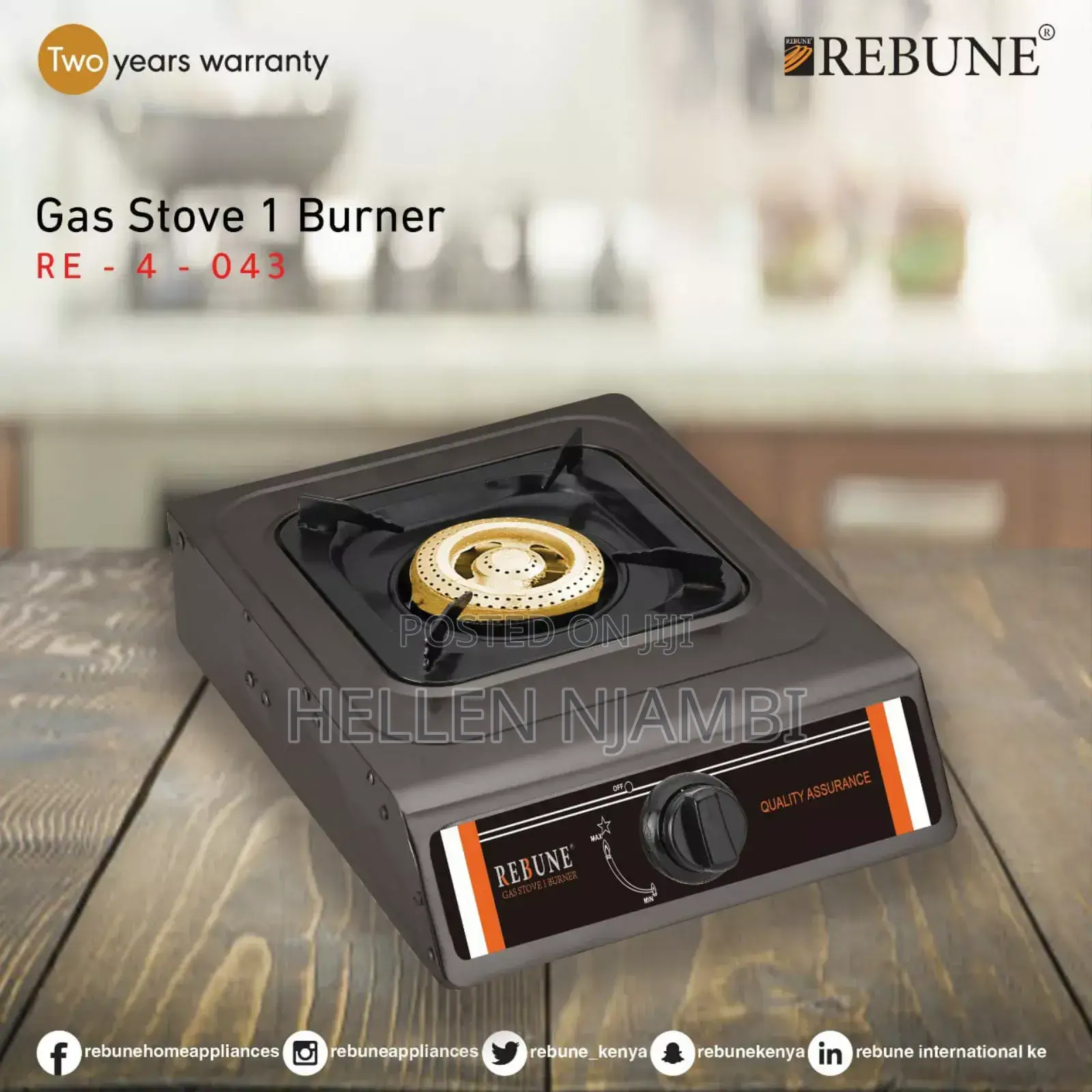 Rebune Stainless Steel Single Burner