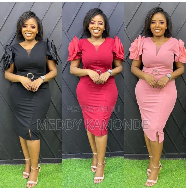 Black/Peach Stylish Bodycon Dress