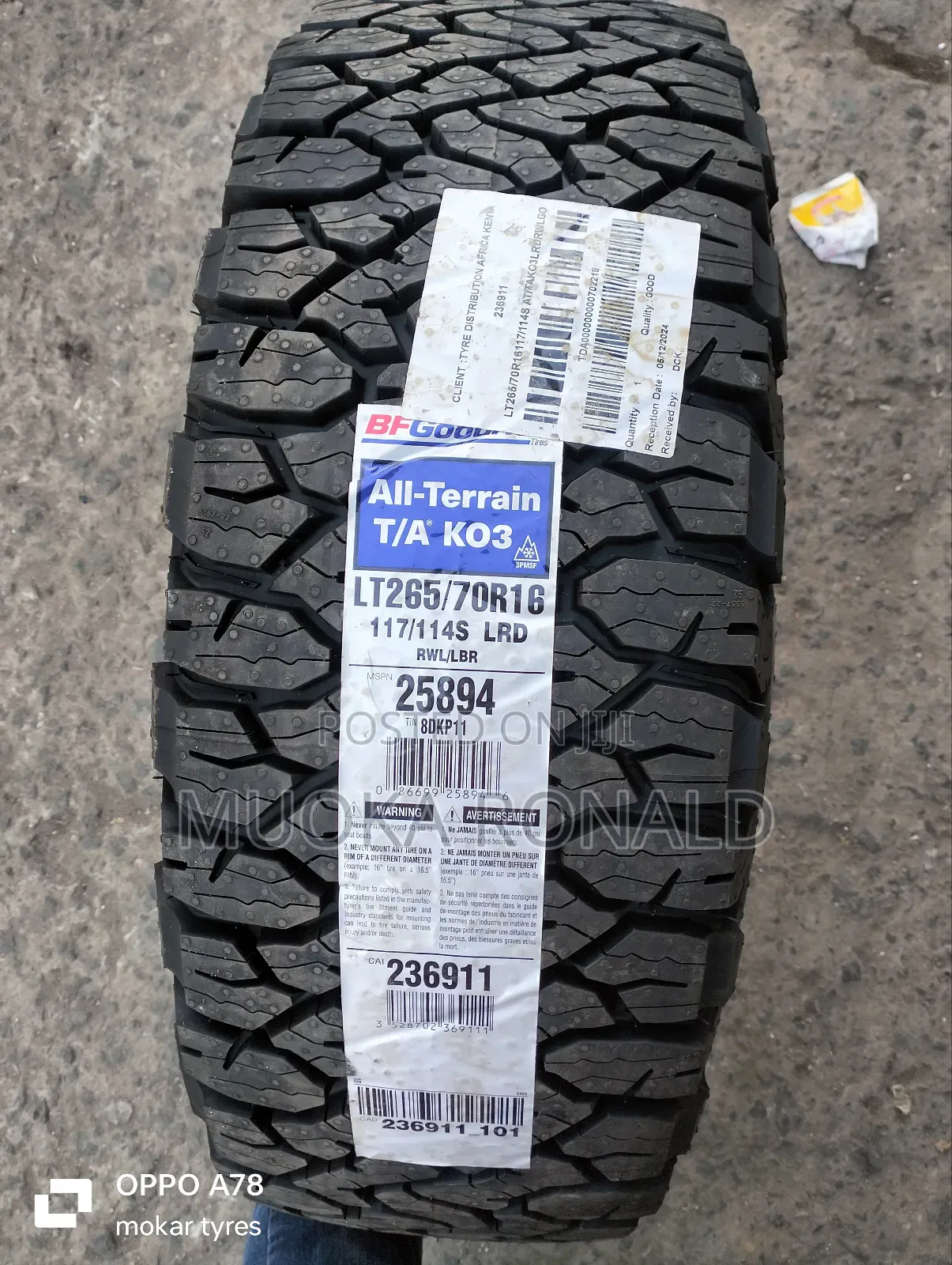 265/70r16 Bf Goodrich (A/T