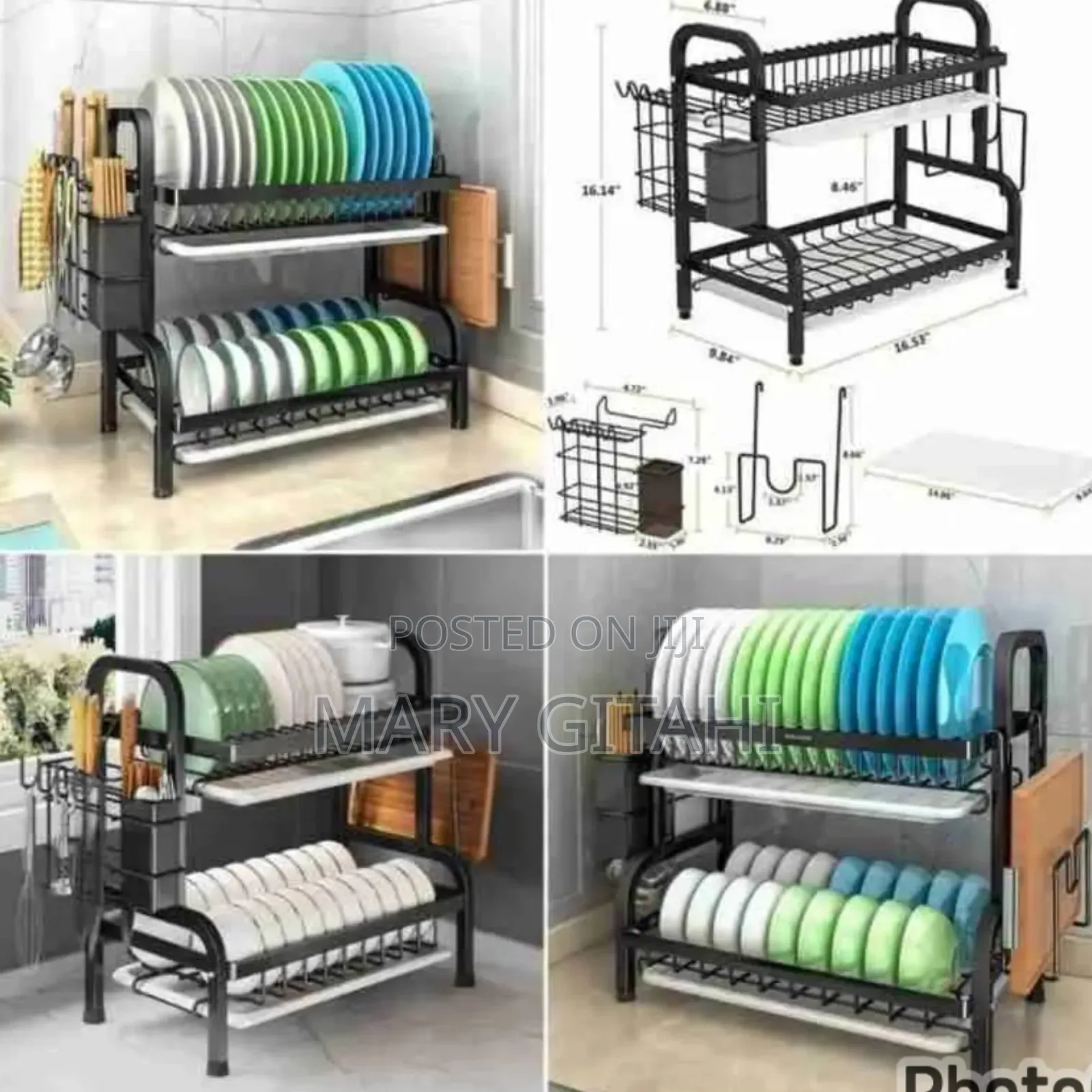 *2 Tier High Quality Carbon Steel Dish Rack*