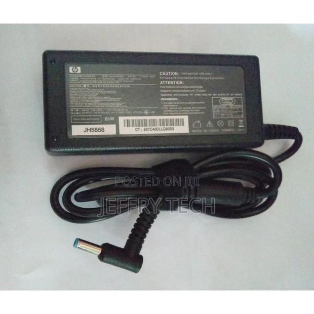 Hp 19.5v Adapter Blue Mouth Laptop Charger + Free Power Cabl