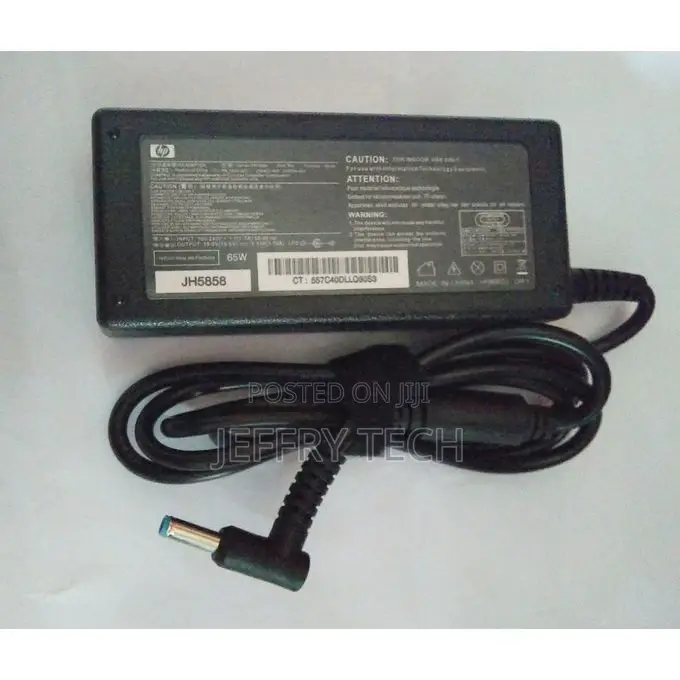 Hp 19.5v Adapter Blue Mouth Laptop Charger + Free Power Cabl