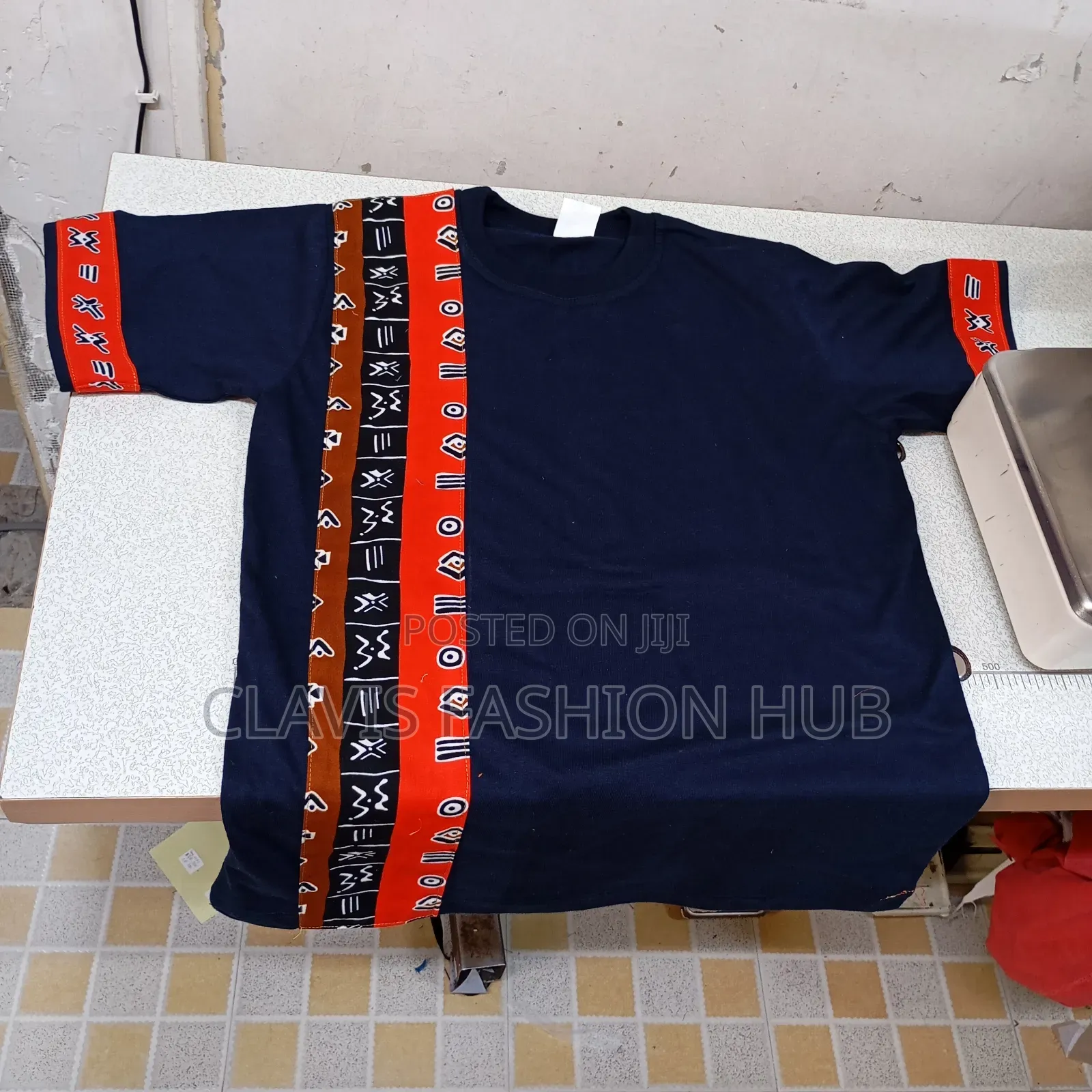 Unisex African T-Shirt With Kitenge Patterns