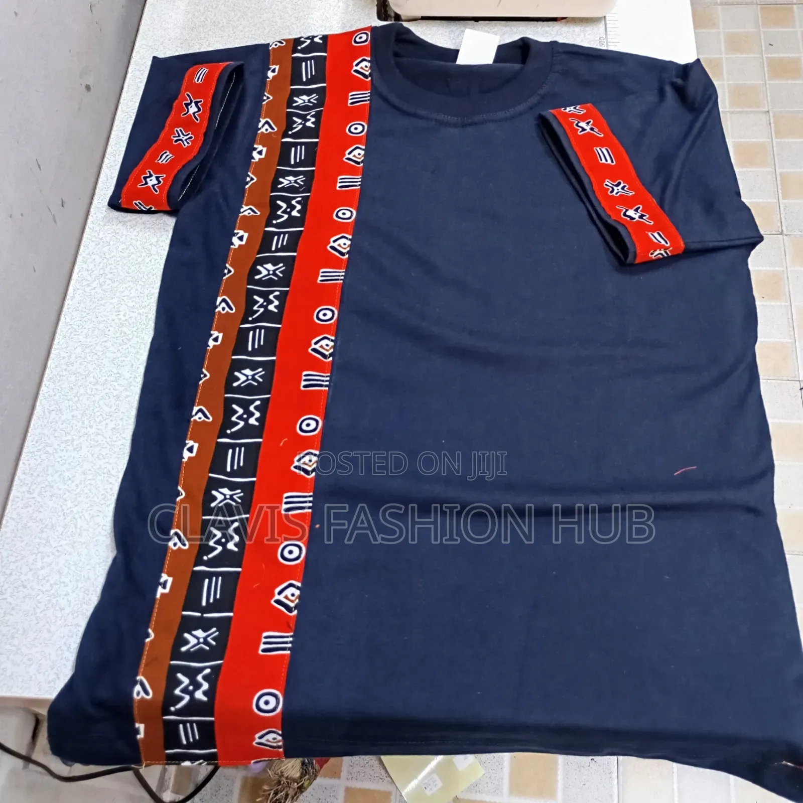 Unisex African T-Shirt With Kitenge Patterns