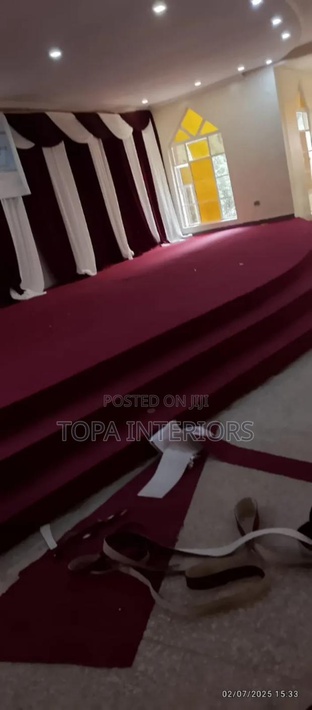 Durable Maroon Church Altar Flooring Carpets Supply and Fit
