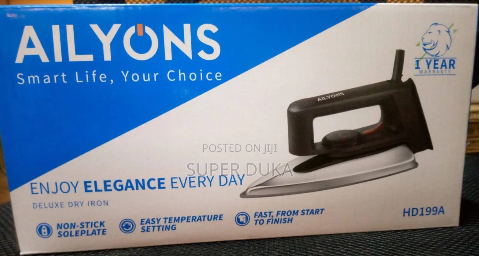 Iron Box.Ailyons HD199A Non Stick Dry Iron Box