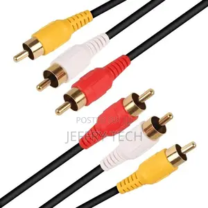 Audio Video Stereo RCA AV Cable, Length: 5m