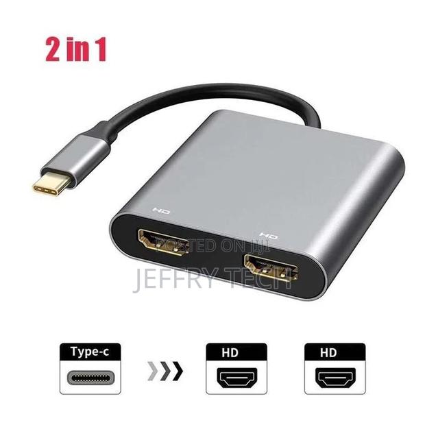 USB C to Dual HDMI Adapter - main view