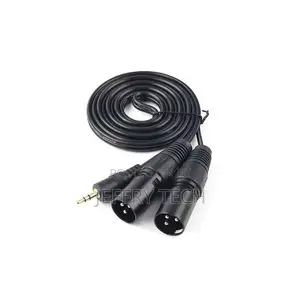 3.5mm Mini Jack Stereo TRS to Dual XLR 3 Pin Male Plug Y SPL