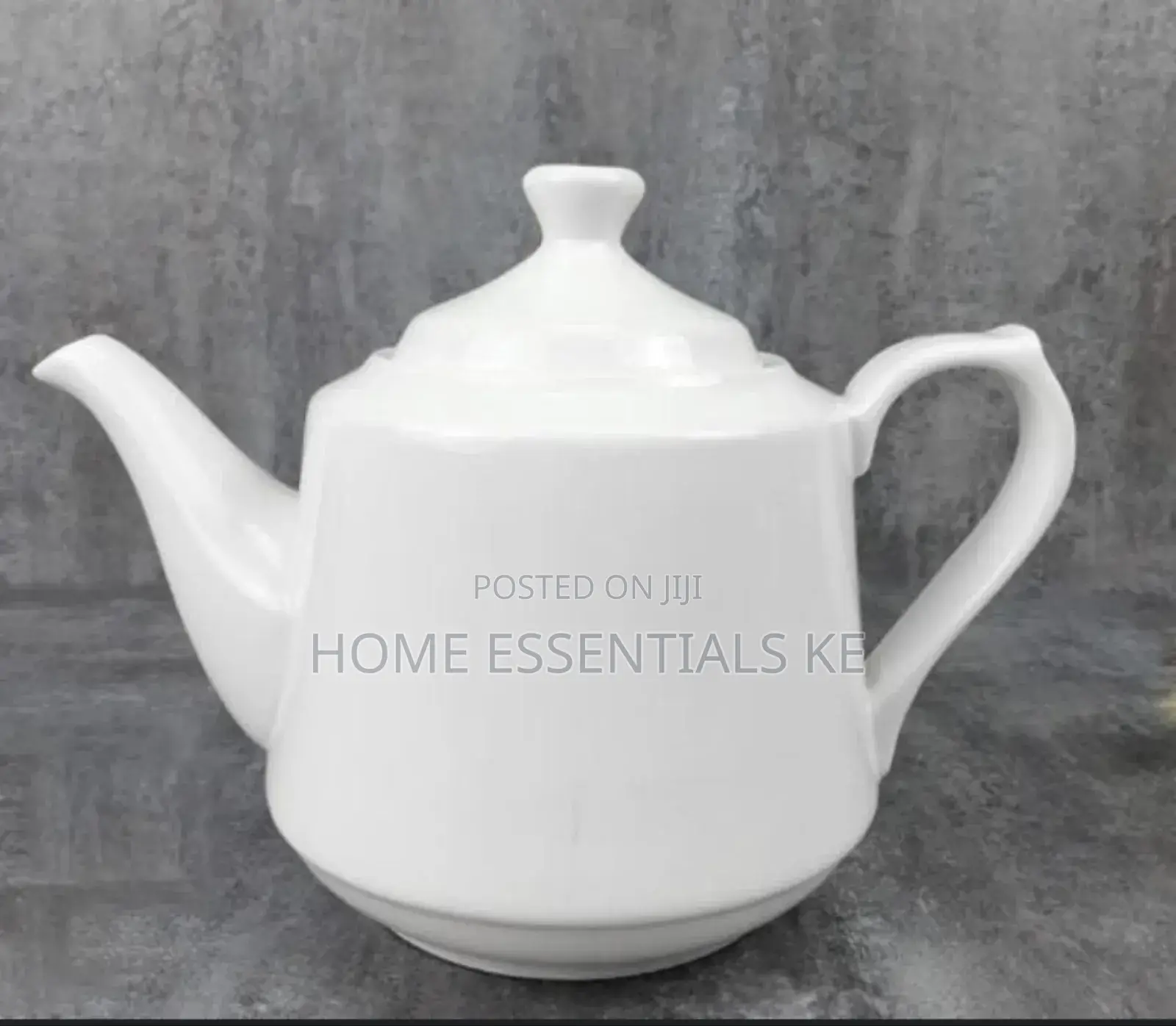 Ceramic White Kettle Square* 600mls