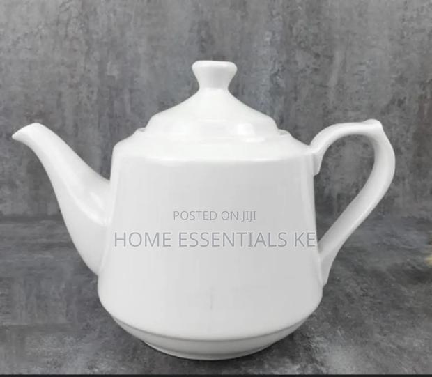 Ceramic White Kettle Square* 600mls - main view