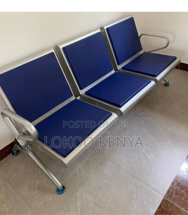 Office Bench: 3-Seater Padded Clinic Reception Bench - thumbnail 3