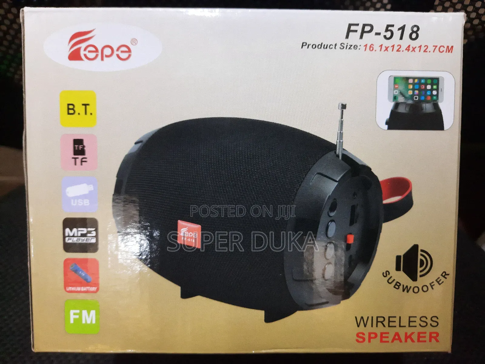 Bluetooth Radio.Fm,USB,AUX Fp 518 Fepe Wireless Speaker.