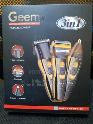 Hair Clipper.Shaver.Nose Trimmer.Rechargeable Geemy 3 in 1