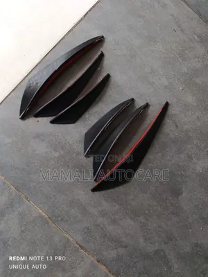 Black Front Wing Fins, 6 PCS Universal Fit