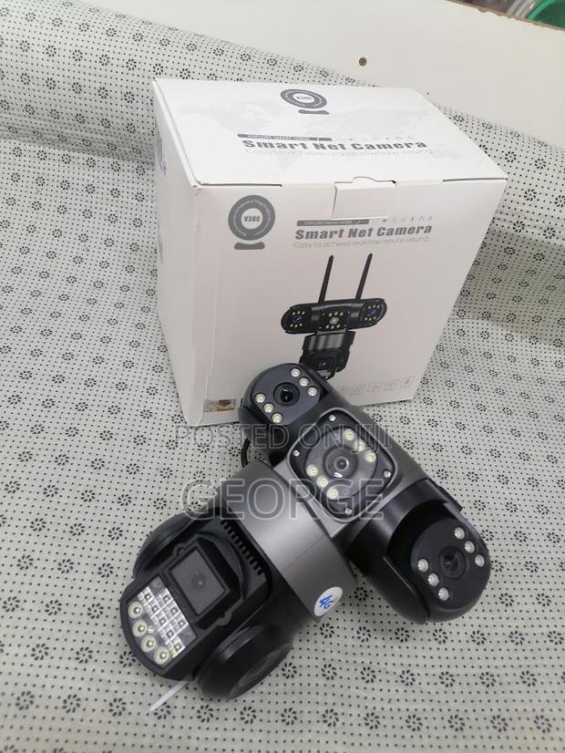 ^Triple Lens 6mp 4G Simcard Wireless V380 PTZ Dome Camera