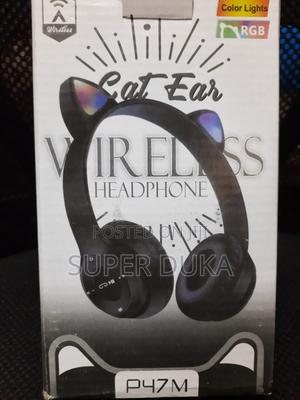 Cat Ears Kids Wireless Headphones.P47M RGB Color Lights - thumbnail 2