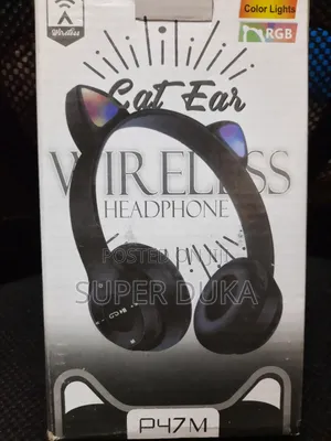 Cat Ears Kids Wireless Headphones.P47M RGB Color Lights