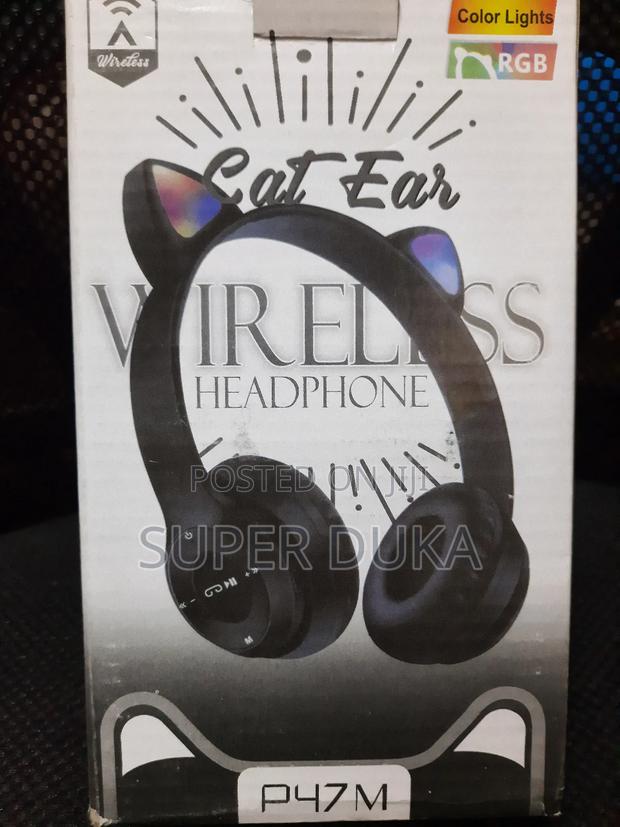 Cat Ears Kids Wireless Headphones.P47M RGB Color Lights - main view
