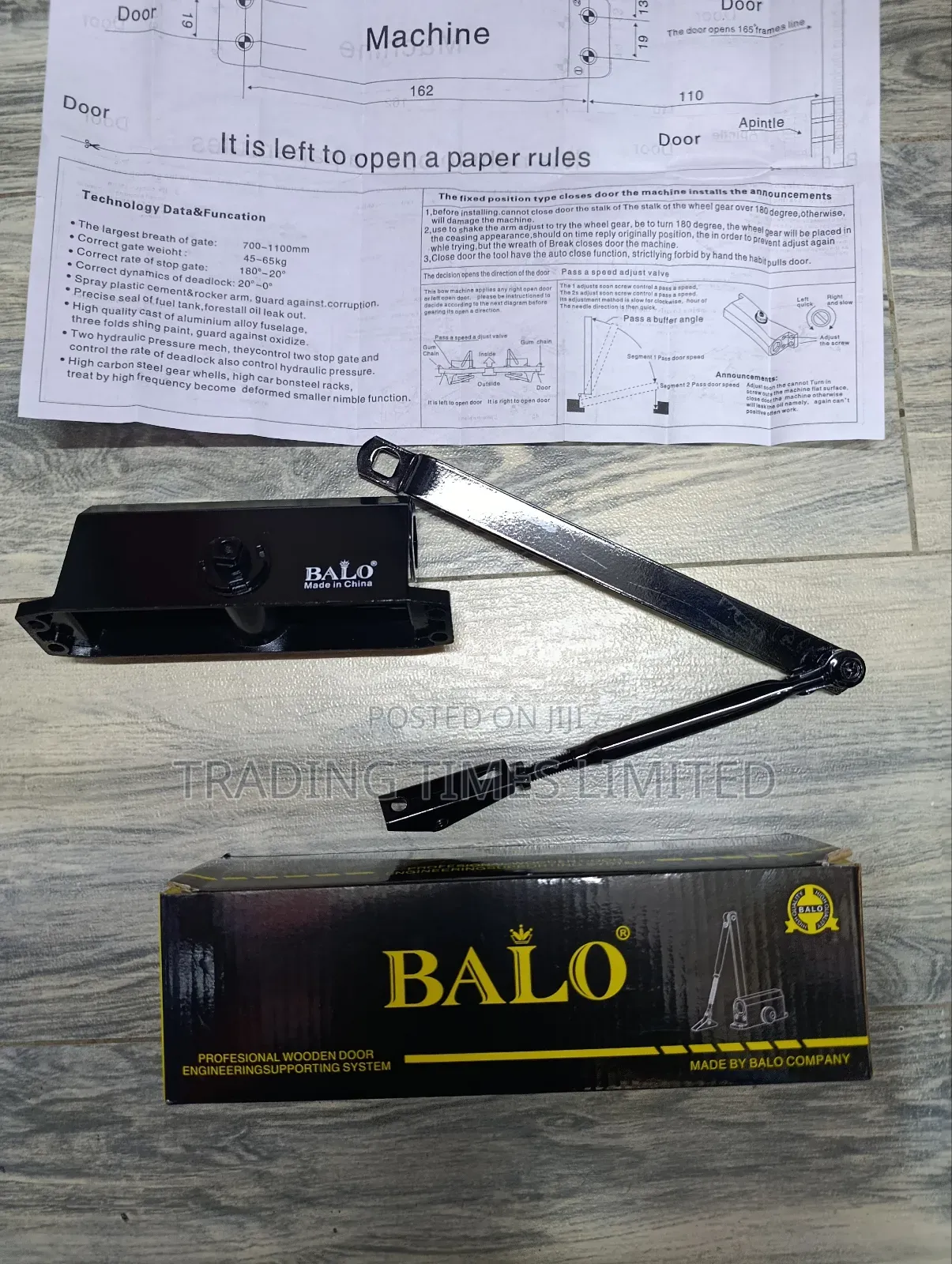 Balo Black Door Closer
