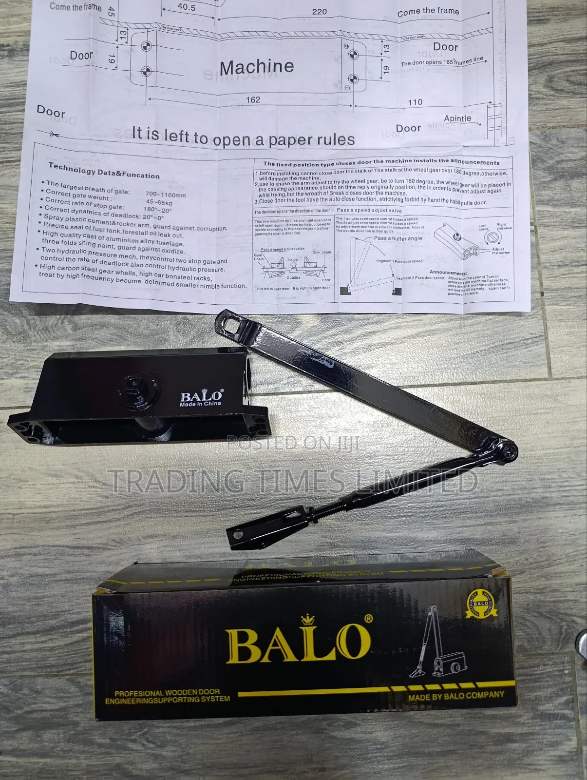Balo Black Door Closer
