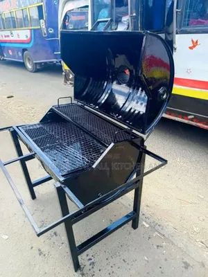 Cylindrical Mild Steel BBQ Grill